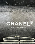 Chanel Black Quilted Patent Leather Large Classic Double Flap Bag