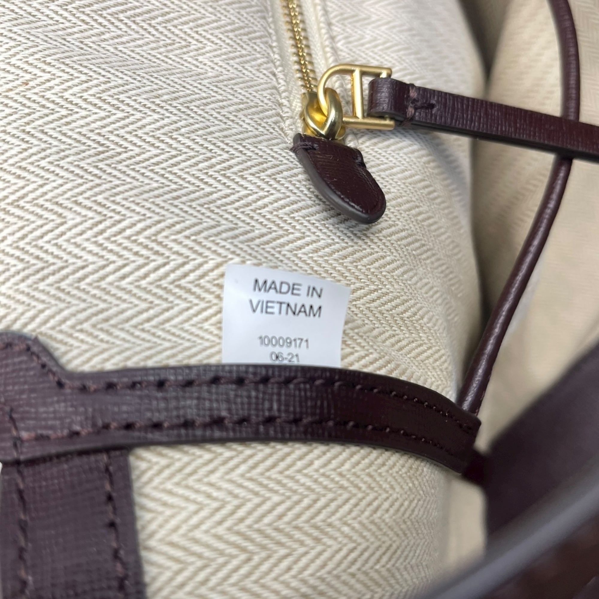 Tory Burch Burgundy Leather Emerson Tote Bag