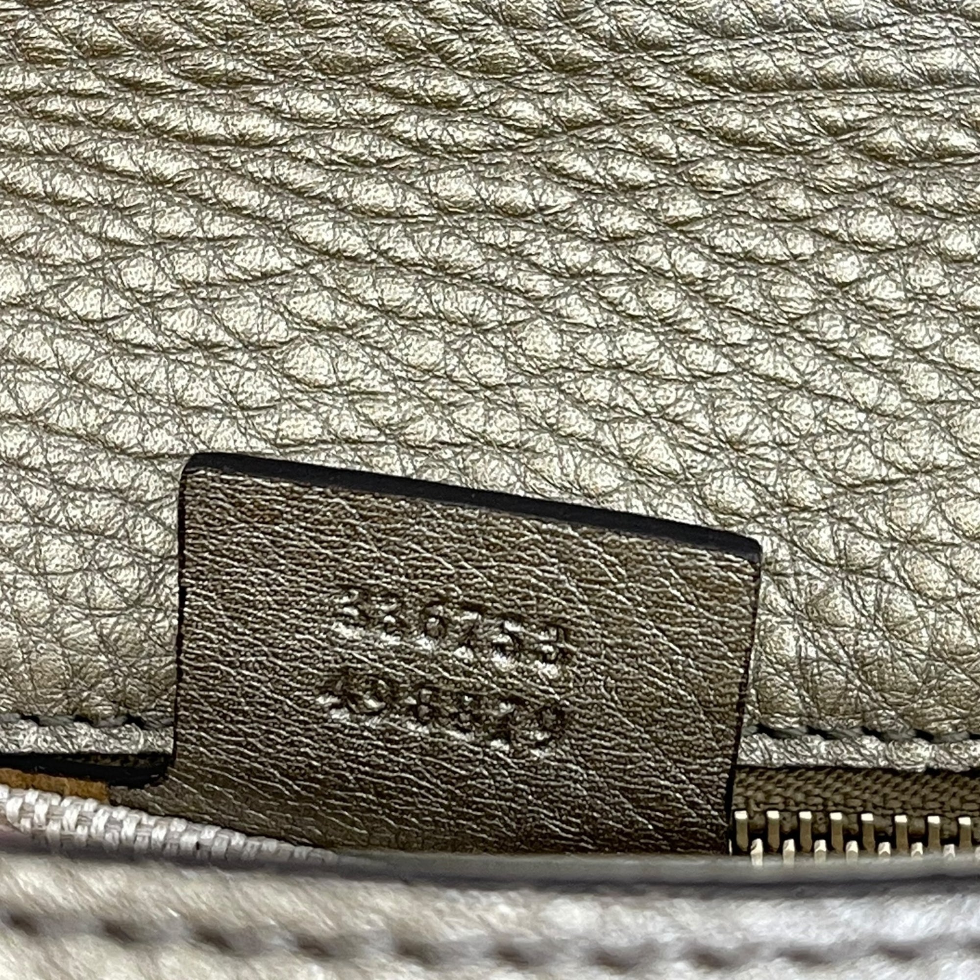Gucci Gold Pebbled Leather Soho Clutch