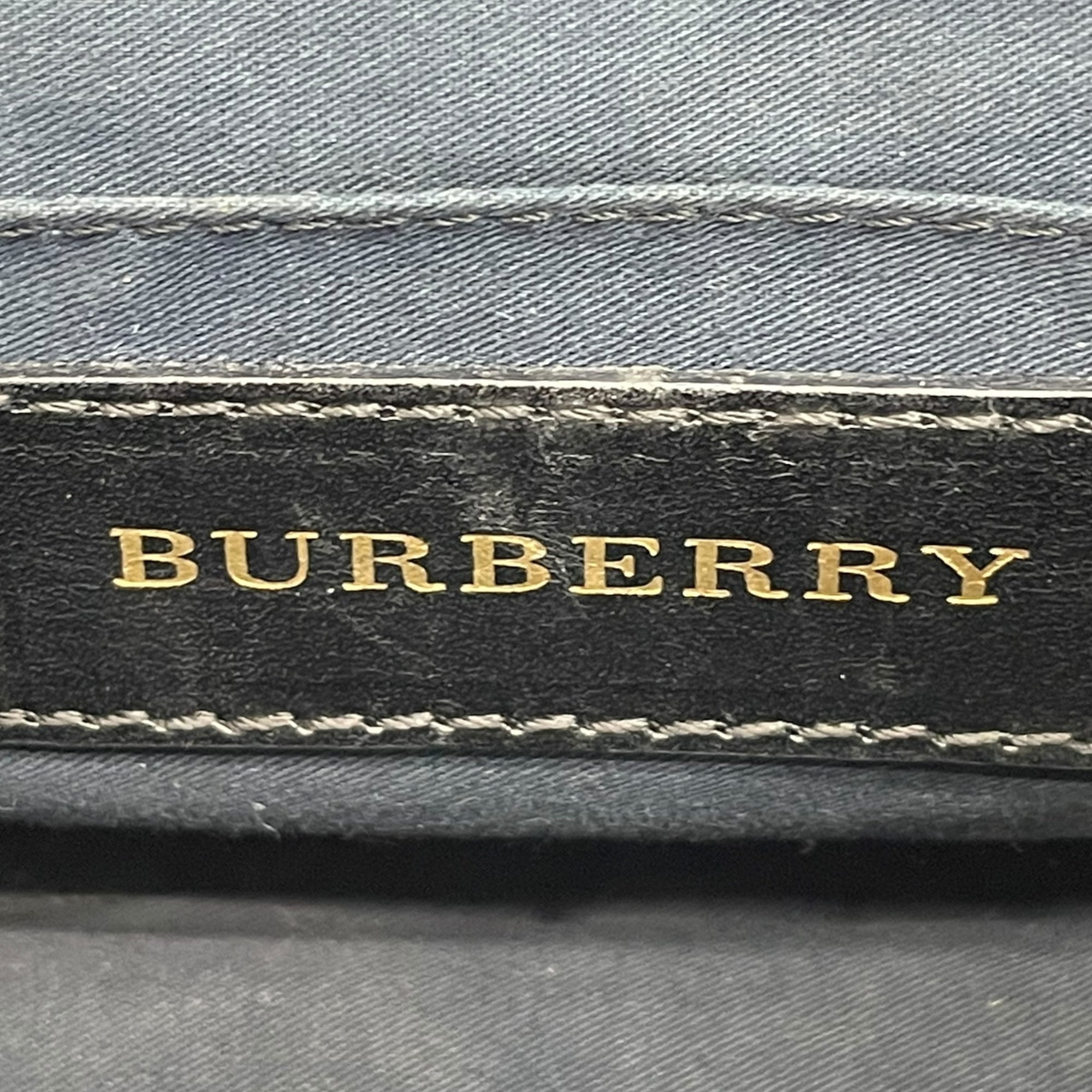 Burberry Haymarket Check Maydown Crossbody Bag in Black Leather and Coated Canvas