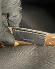 Burberry Brown/Black Monogram Coated Canvas And Leather Studded Book Tote Bag
