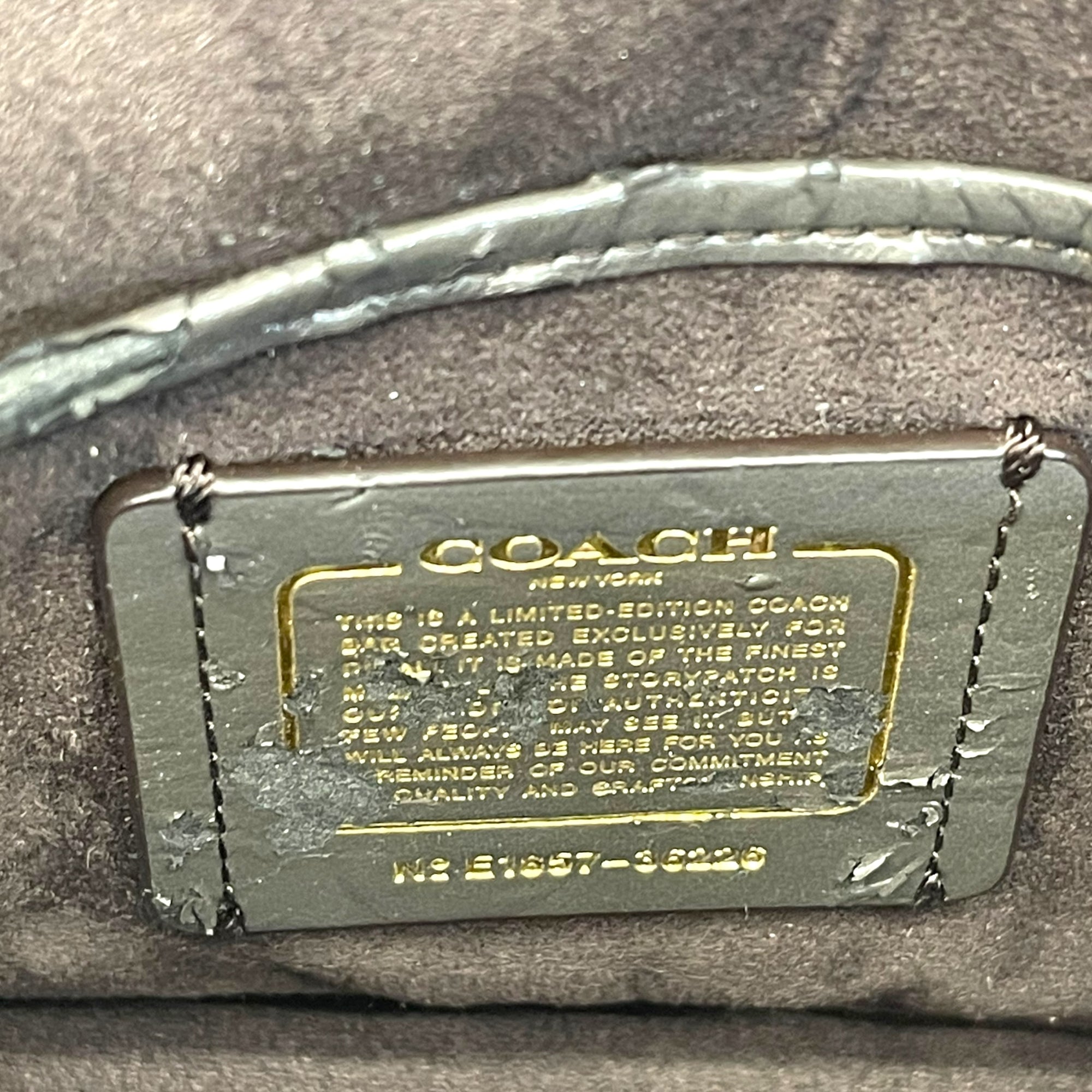 Coach Parker 18 Gold Glitter Shoulder Bag