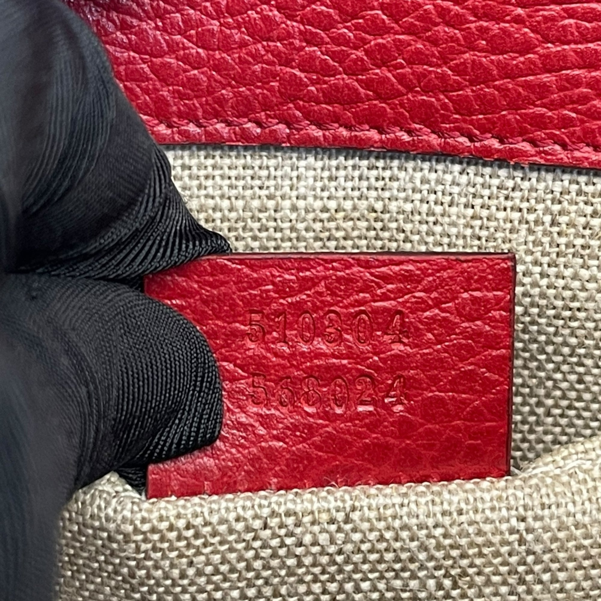 Gucci Dollar Interlocking G Red Leather Crossbody Bag