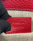 Gucci Dollar Interlocking G Red Leather Crossbody Bag