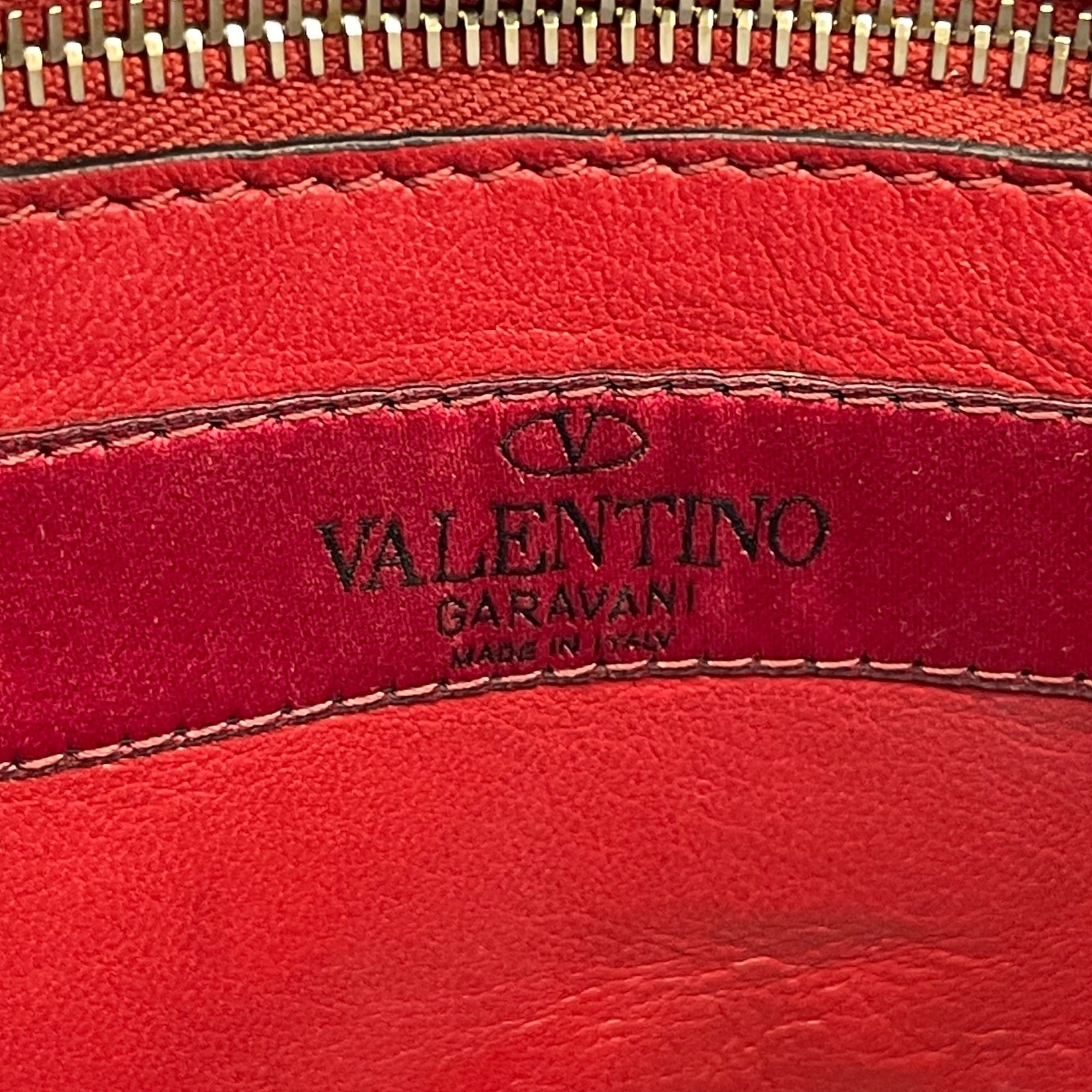 Valentino Medium Rockstud Spike Top Handle Grey Leather Bag