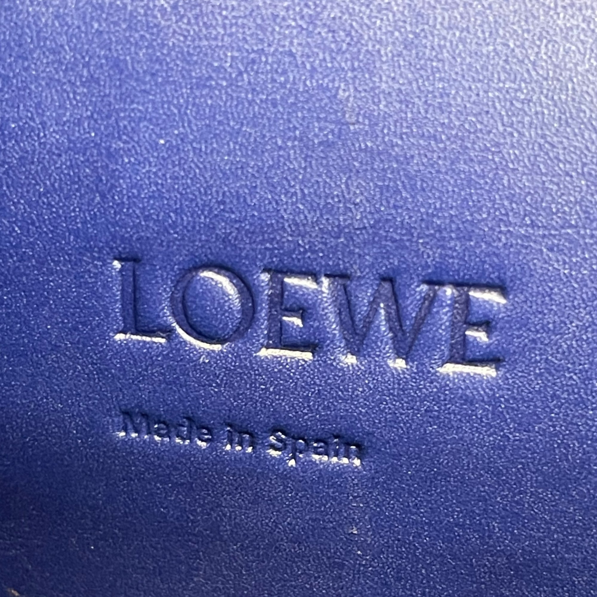 Loewe Barcelona Navy Blue Leather Bag