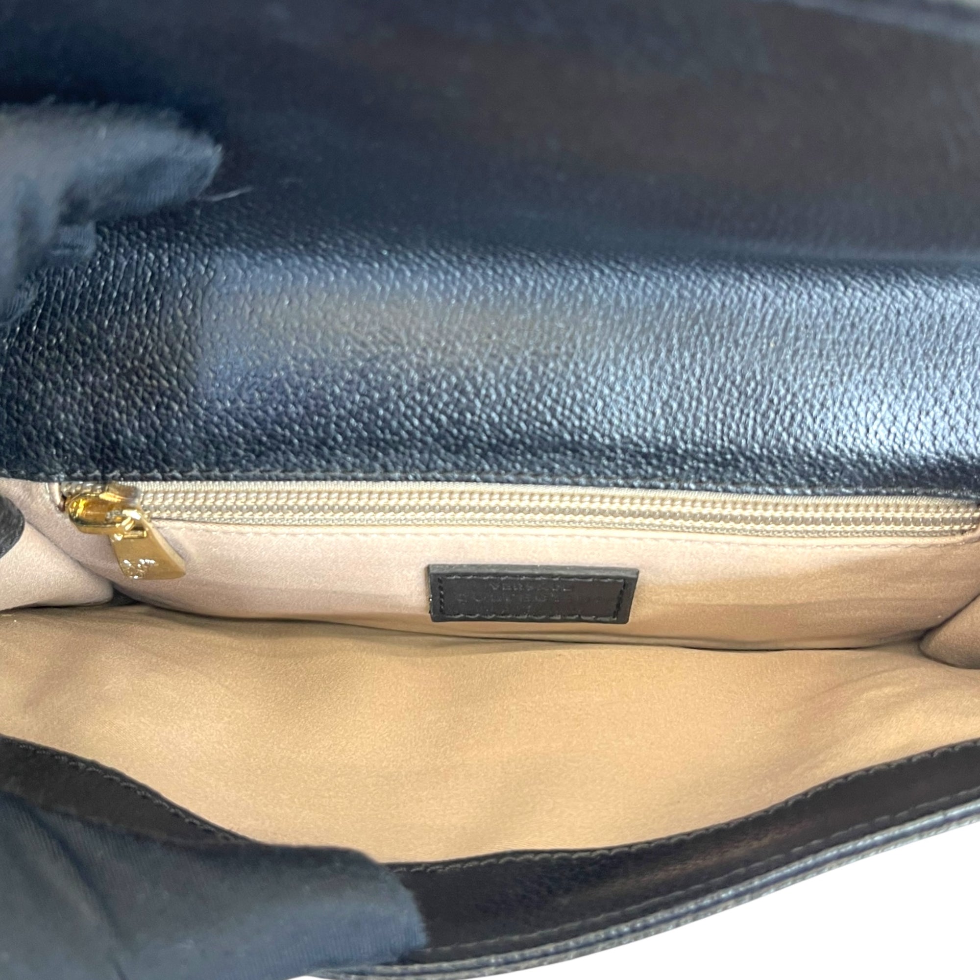 Versace Gold-tone Medusa Head Emblem Black Leather Wallet