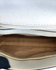 Michael Kors Ava Small White Leather Top Handle Bag