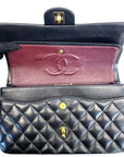 Chanel Medium Classic Double Flap Bag Black Lambskin