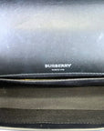 Burberry Small Lola Flap Bag Metallic Silver Quilted Patent Leather