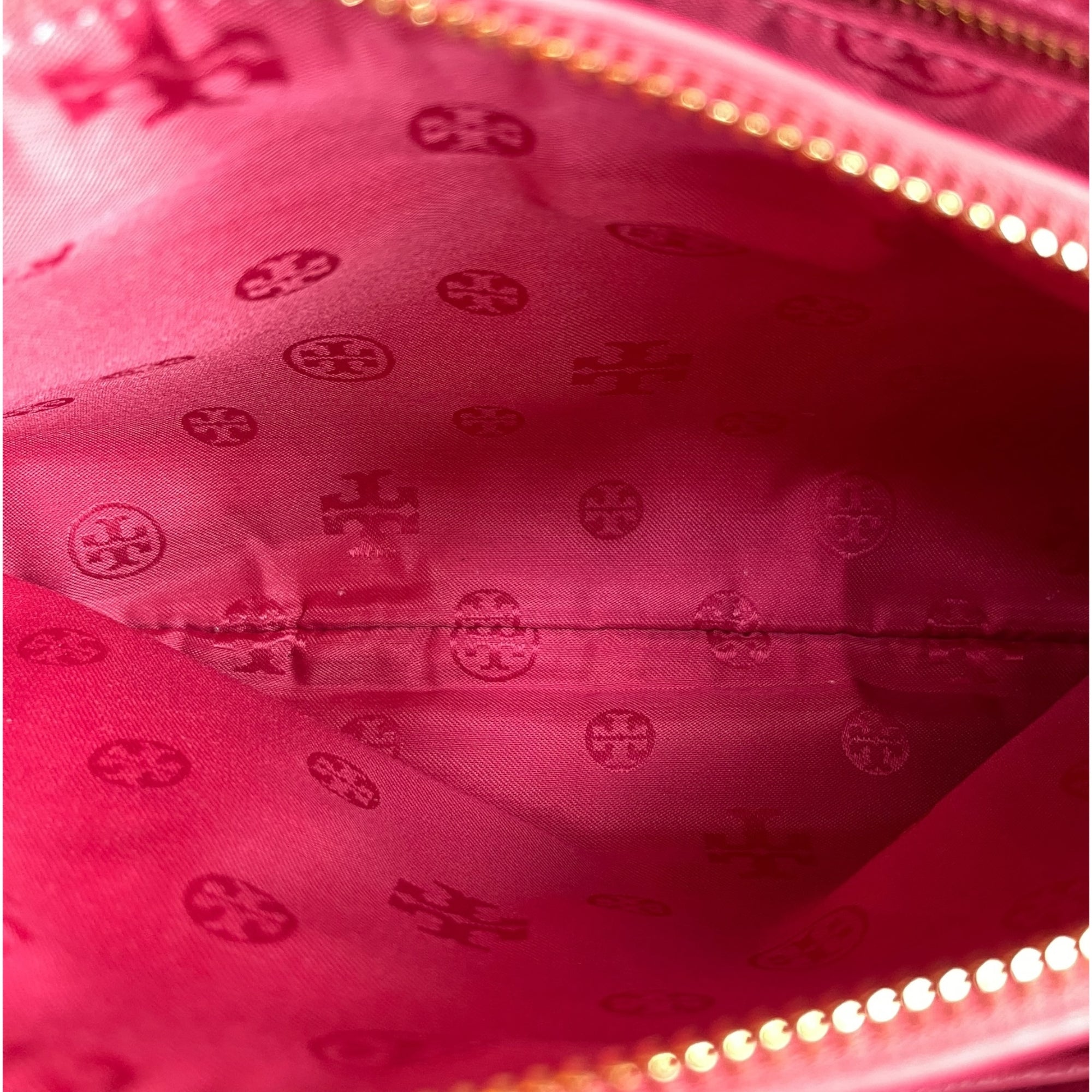 Tory Burch Marion Chain Tote Coral Pink Quilted Leather