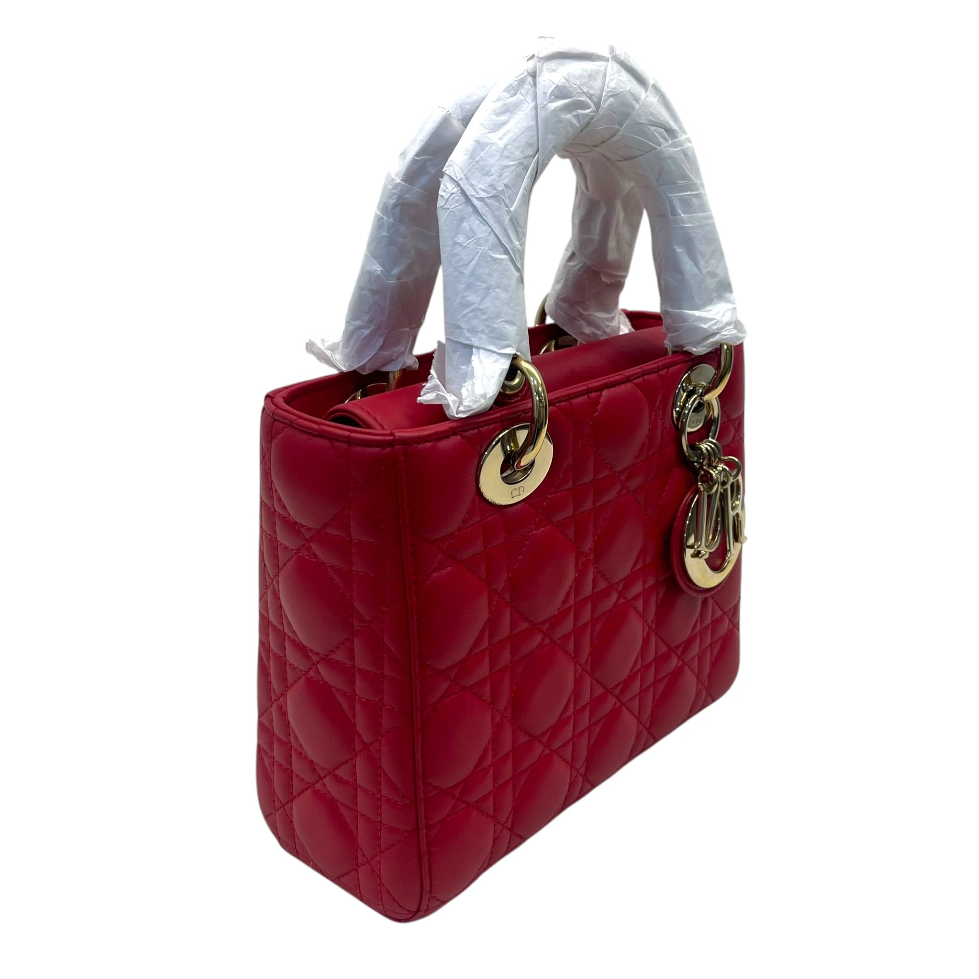 Christian Dior Small Lambskin Cannage Lady Dior
