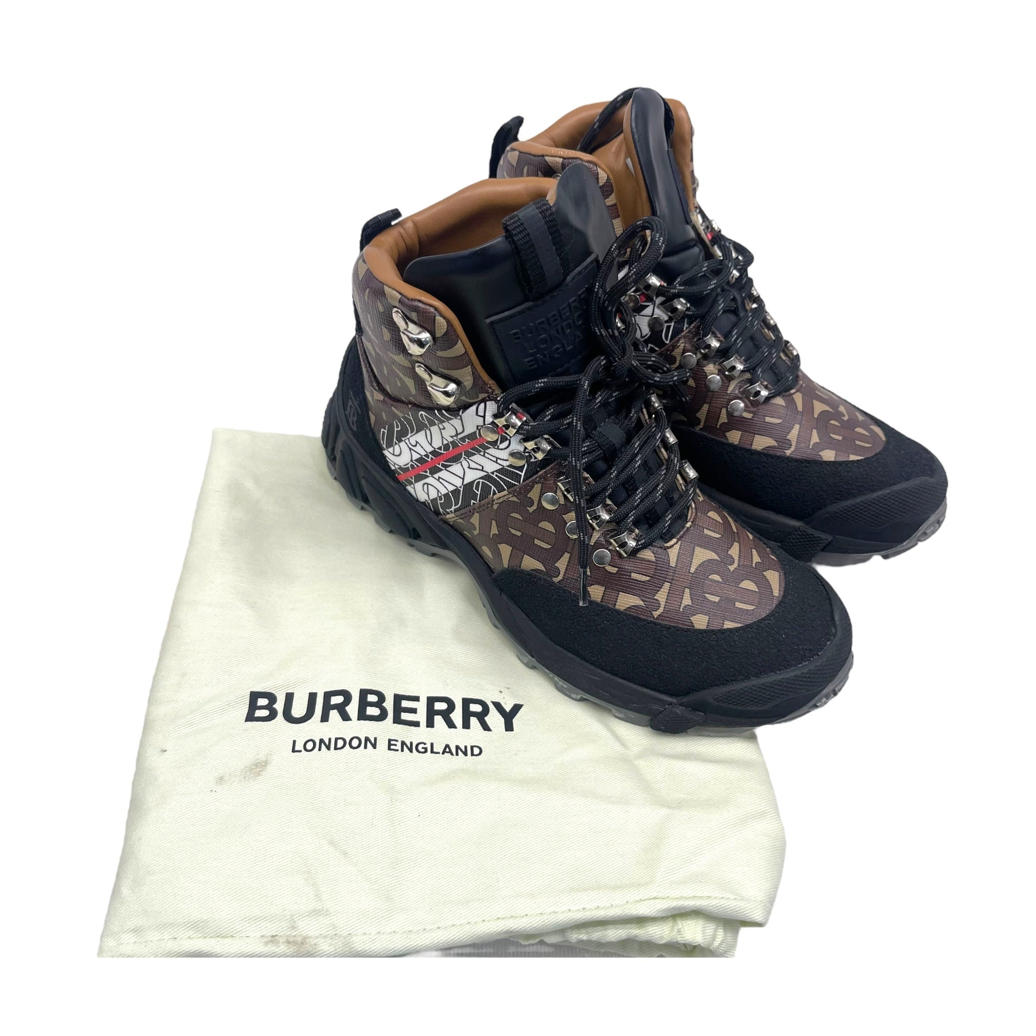 Burberry Monogram Stripe Tor Hiking Boots EU 36.5
