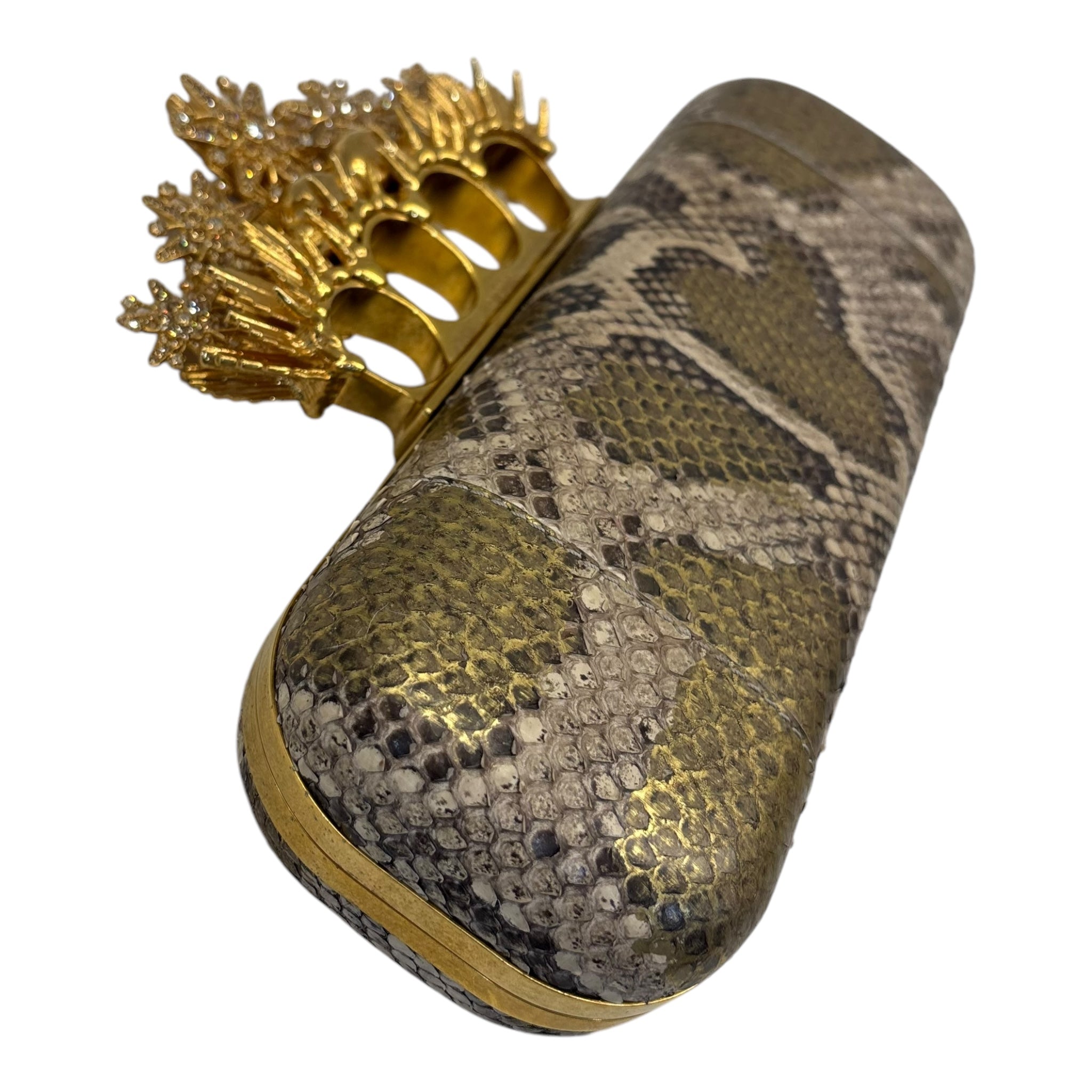 Alexander McQueen Python Knuckle Clutch