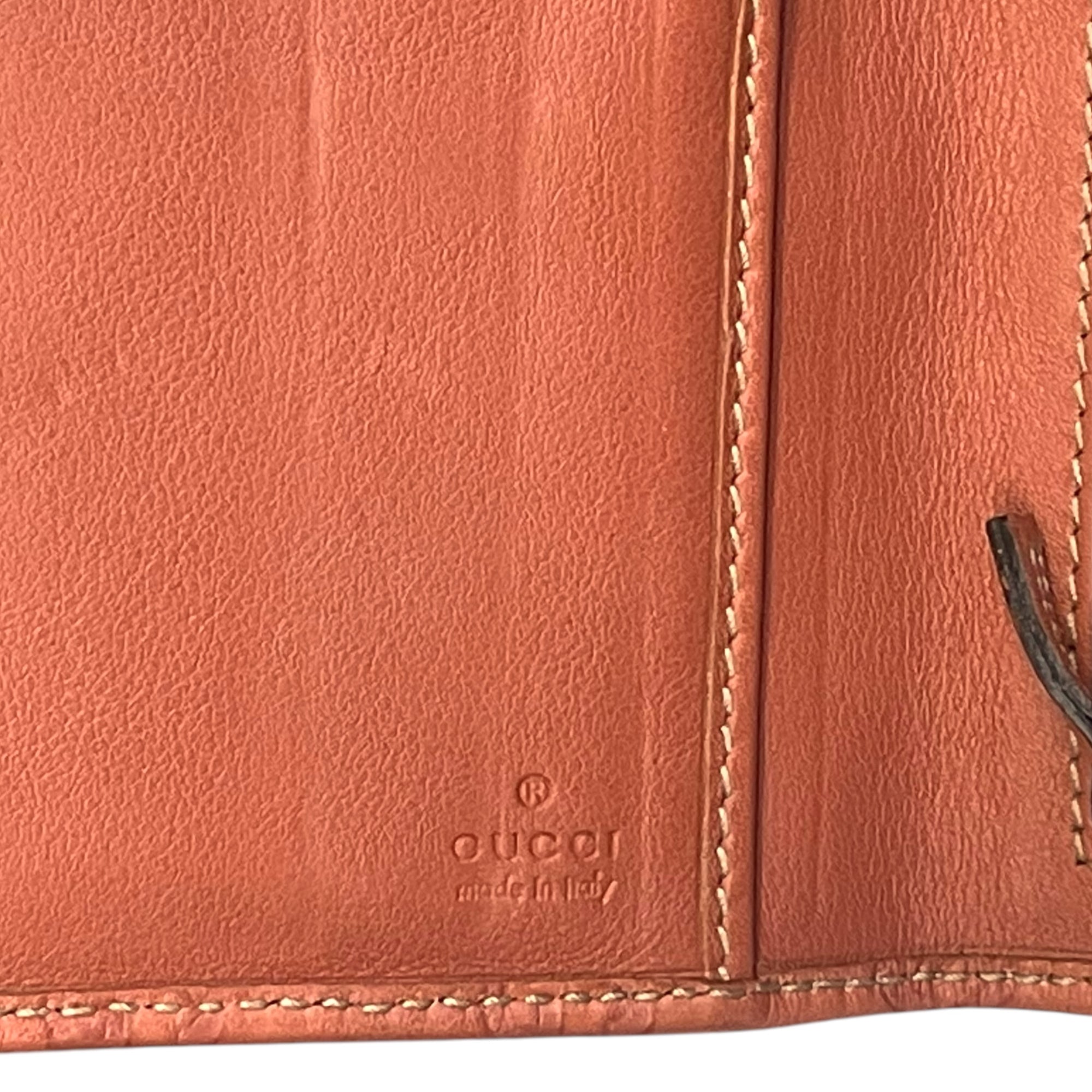 Gucci Continental Wallet in Orange Leather