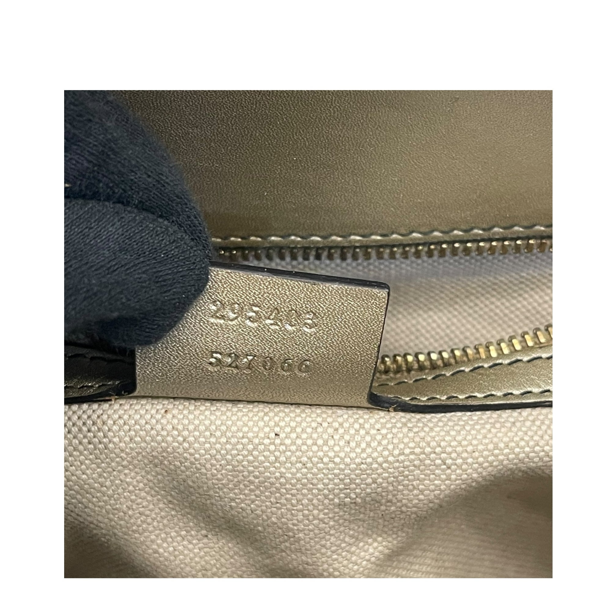 Gucci Beige Metallic Guccissima Leather Large Emily Chain Shoulder Bag