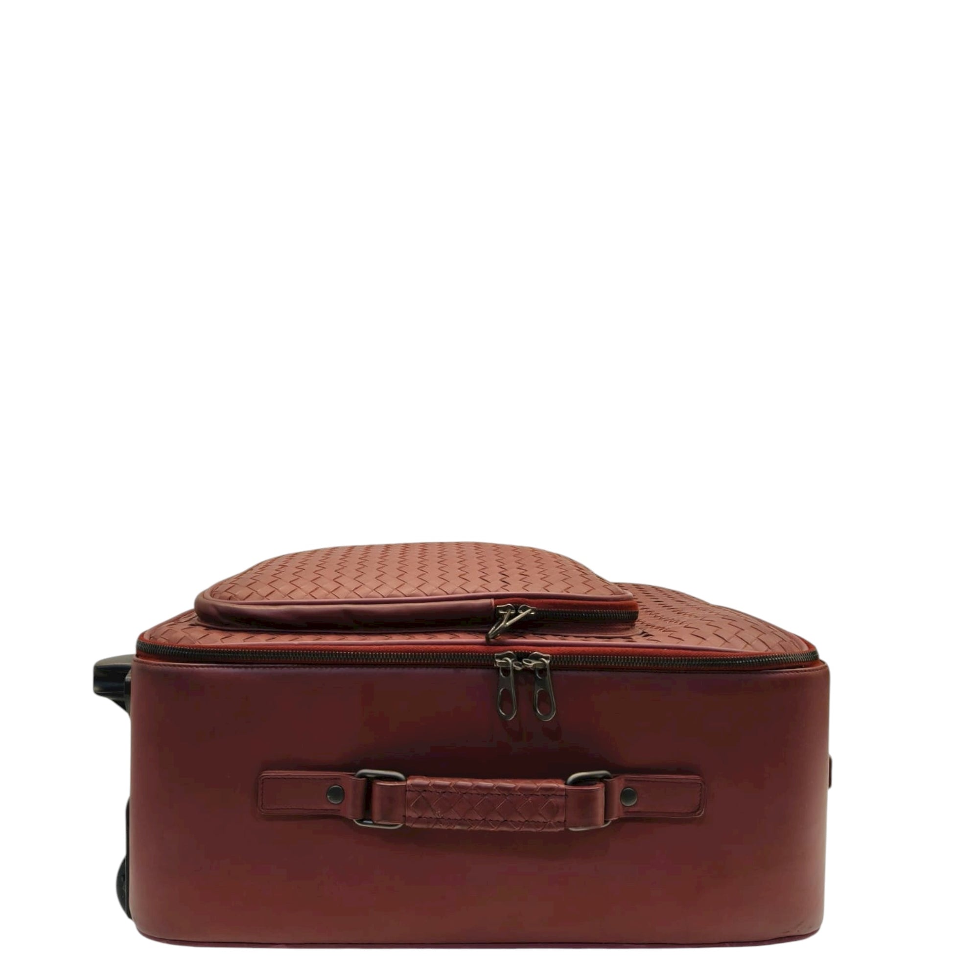 Bottega Veneta Trolley VN Leather Suitcase Red