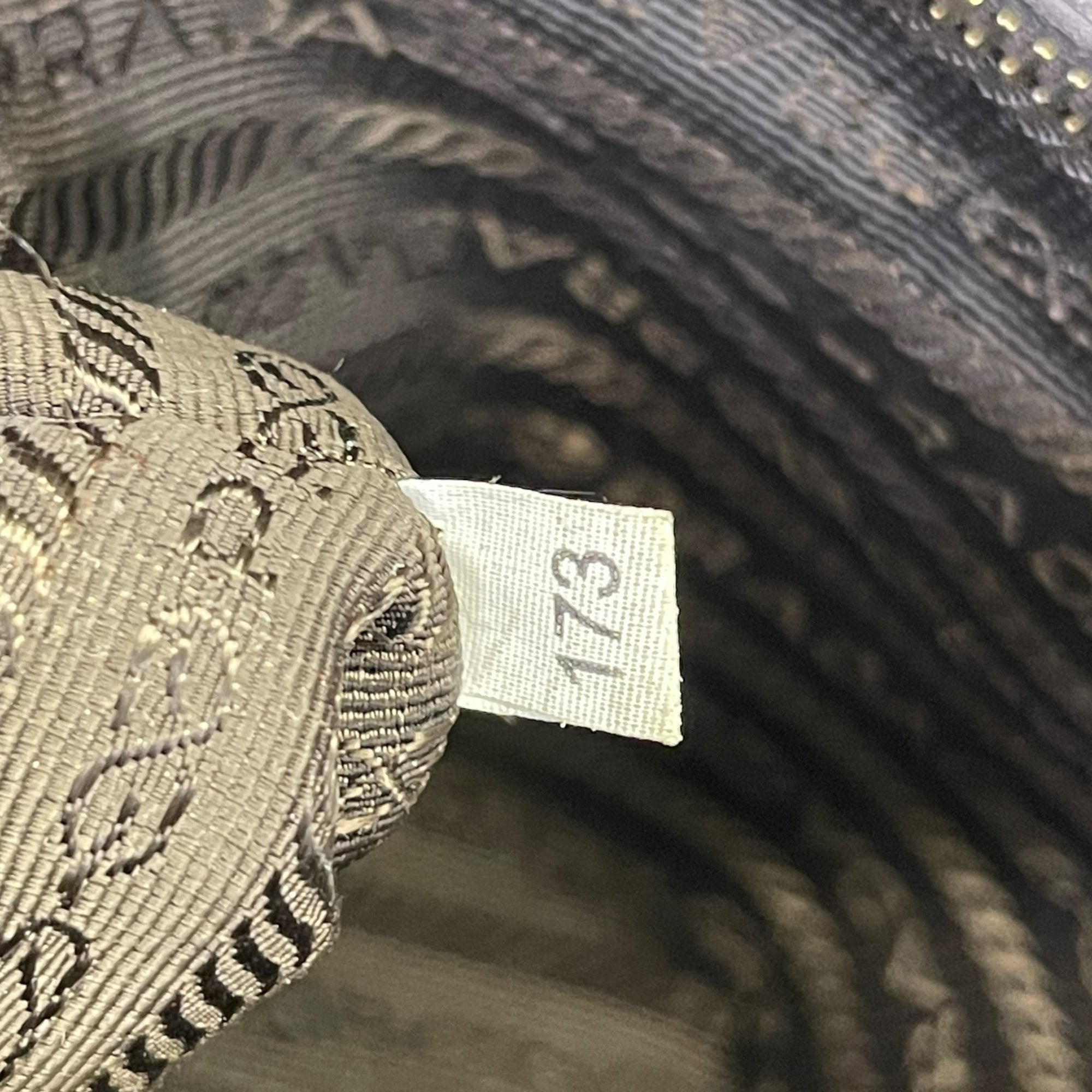 Prada Grey Vitello Shine Bauletto Bag