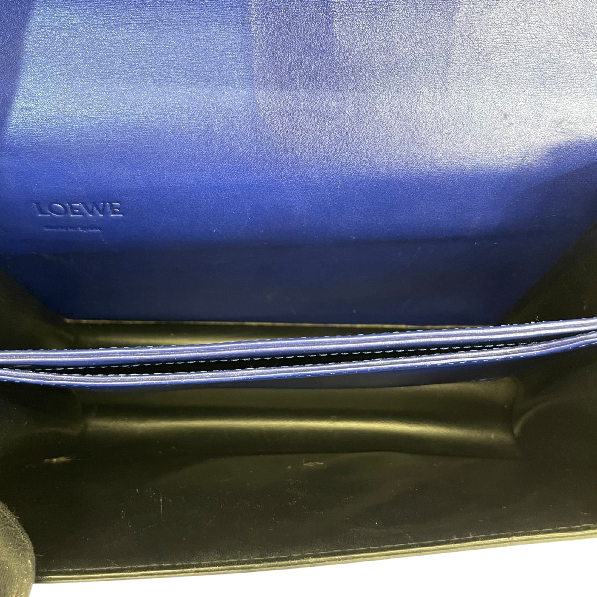 Loewe Barcelona Navy Blue Leather Bag