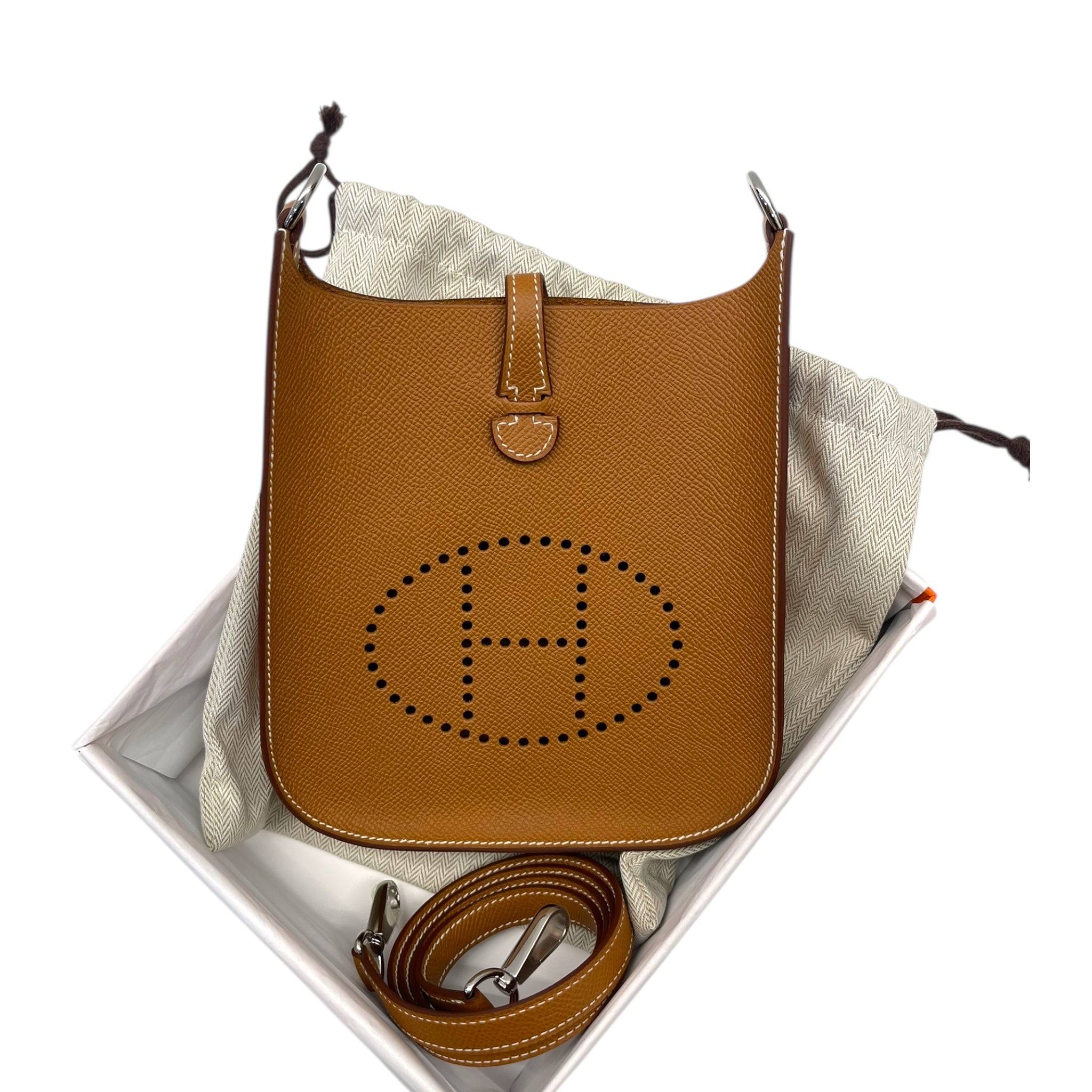 Hermès Evelyne Mini 16 Sellier Gold PHW