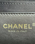 Chanel 25K Large Flap Bag Black Washed Denim