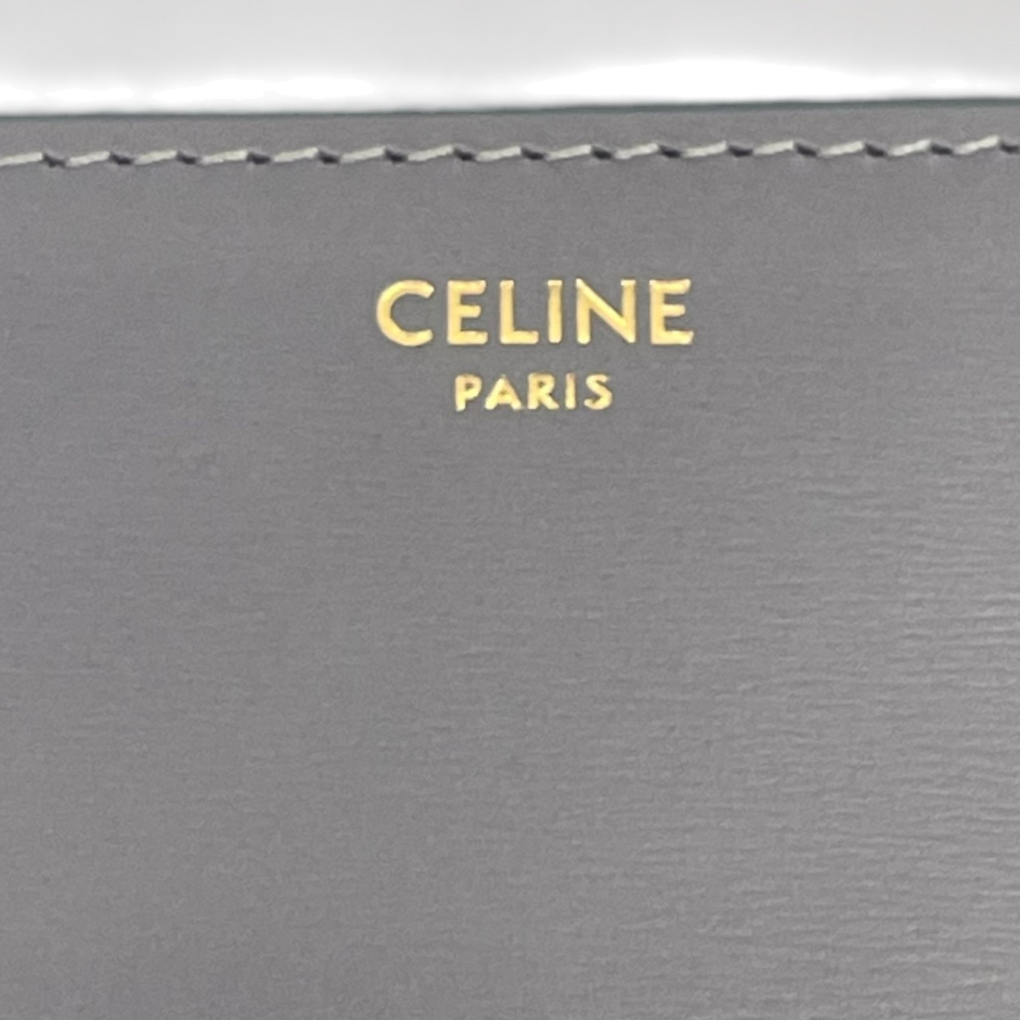 Celine Grey Calfskin Leather Crossbody Bag
