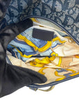 Christian Dior Blue Saddle Bag Oblique Jacquard Bag