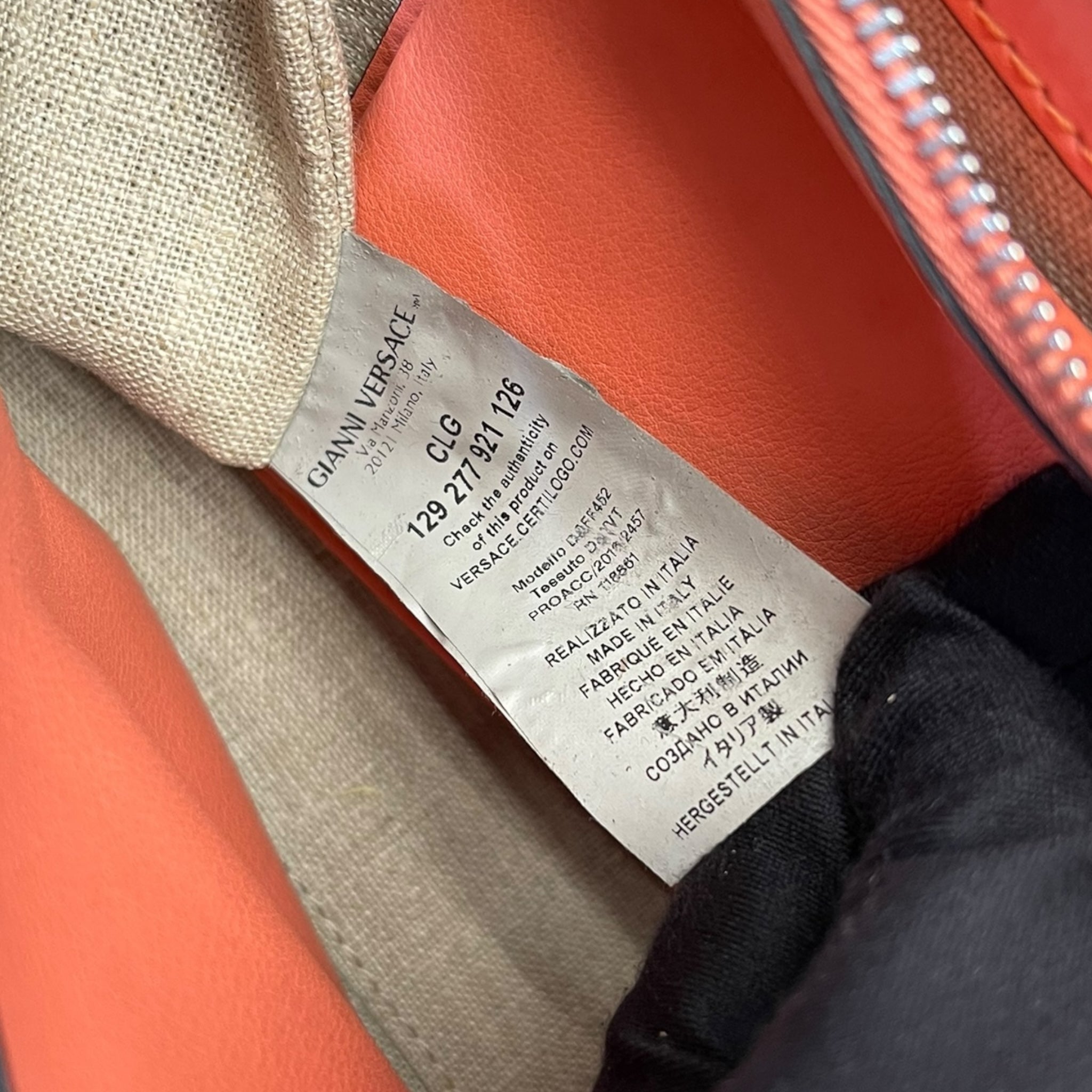 Versace Pink Leather Palazzo Empire Bag