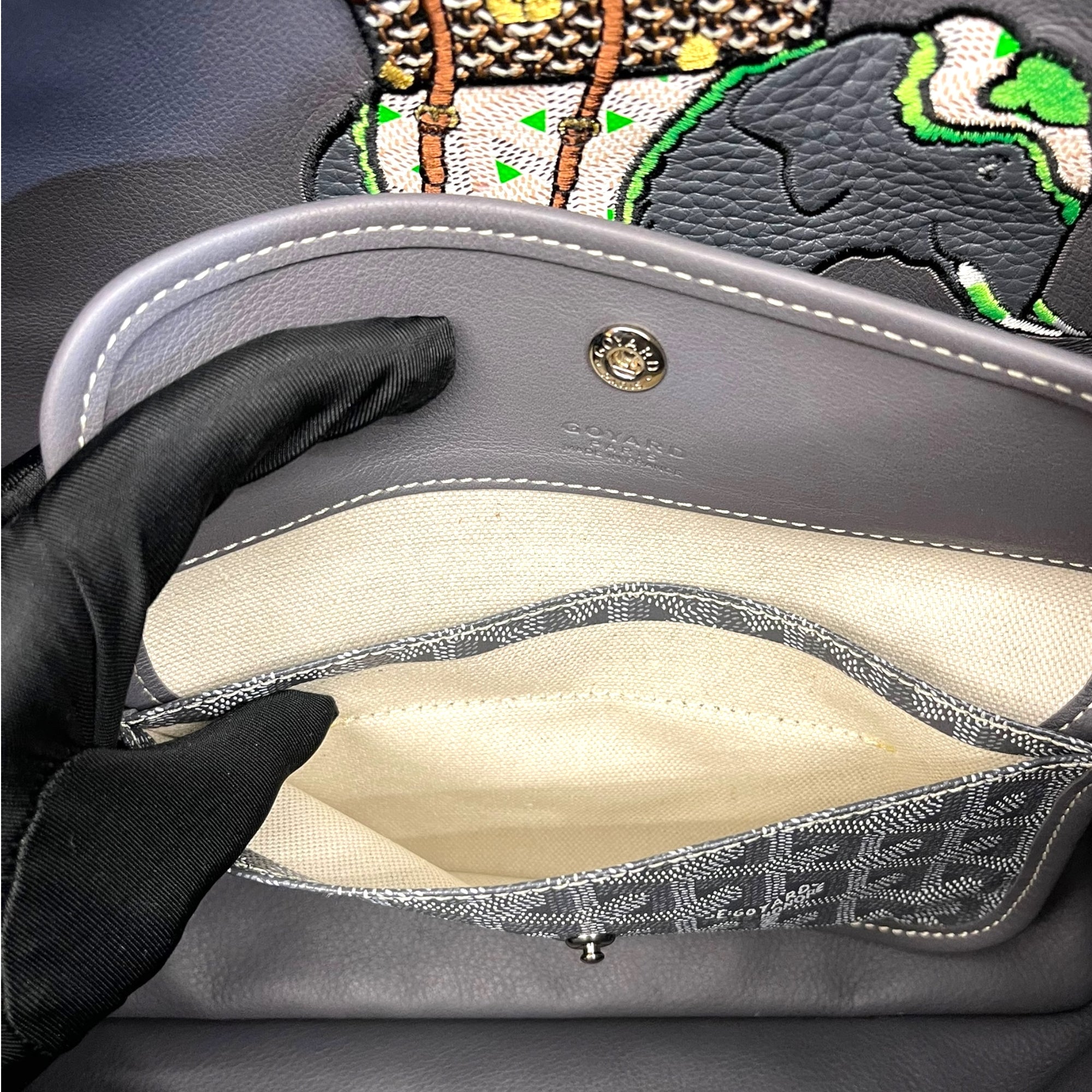 Goyard Anjou PM Elephant Embroidery Tote Bag