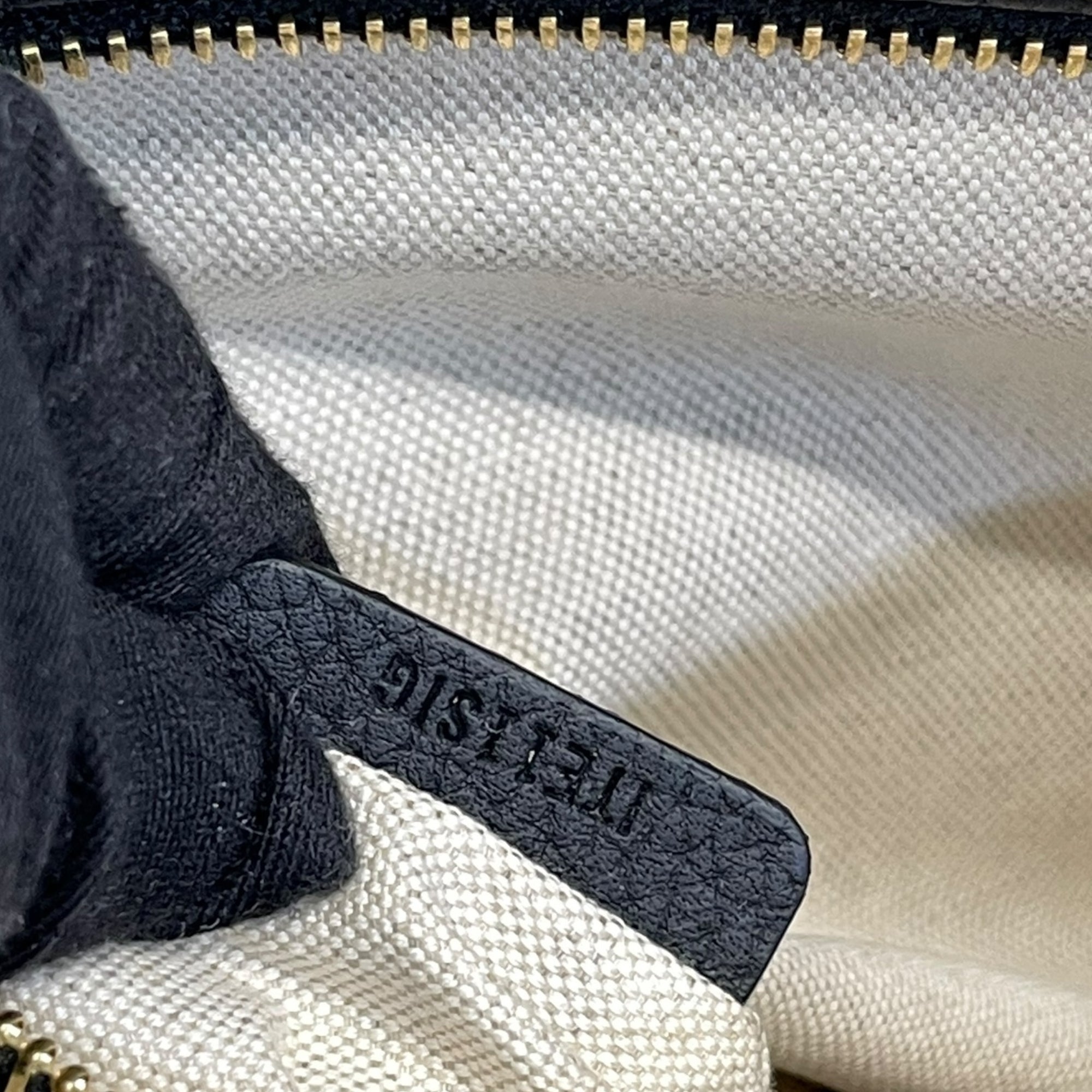 Burberry TB Monogram Tote in Black Leather