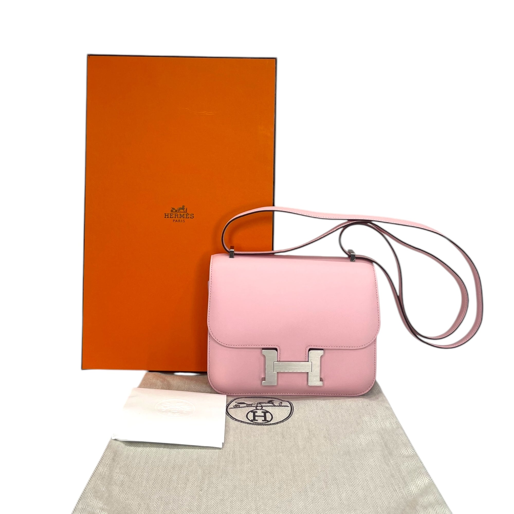Hermès Constance 18 Rose Sakura Swift Brushed Palladium Hardware