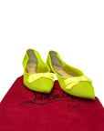 Christian Louboutin Neon Green Mesh Flats EU 38