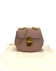Chloe Small Drew Shoulder Bag Pink Leather