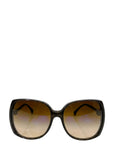 Chanel sunglasses oversized square brown tortoiseshell acetate gradient lenses