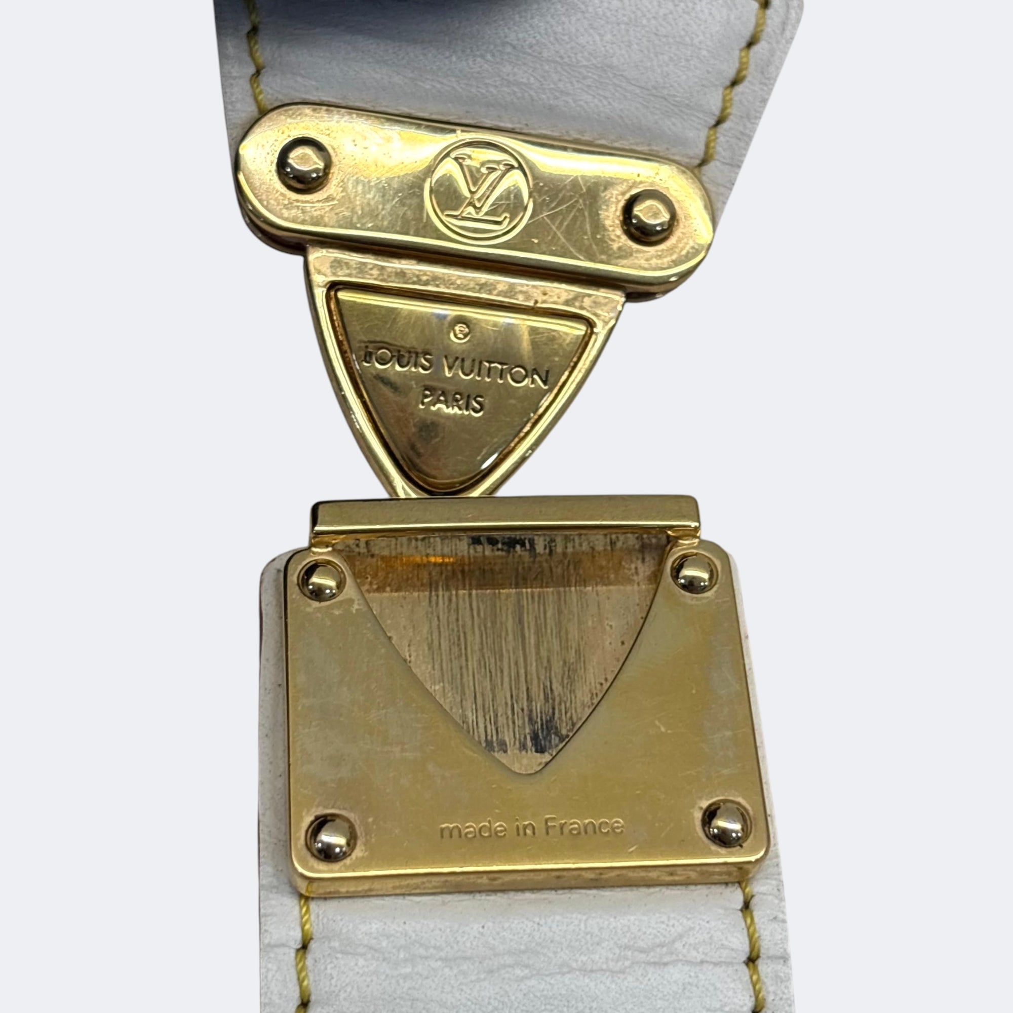 Louis Vuitton White Suhali Leather L&#39;Epanoui PM Bag