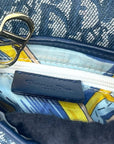 Christian Dior Blue Saddle Bag Oblique Jacquard Bag