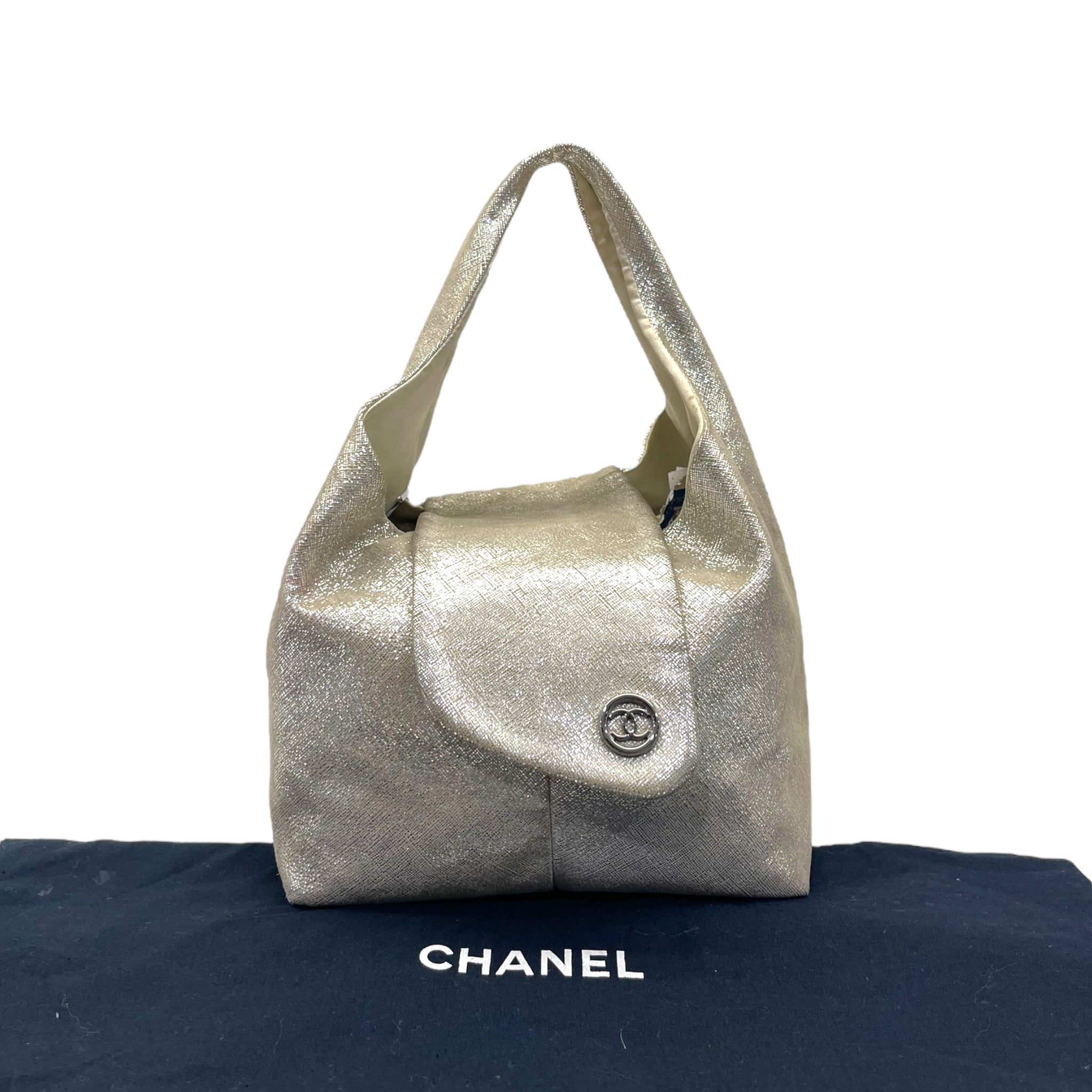 Chanel Metallic CC Hobo Bag