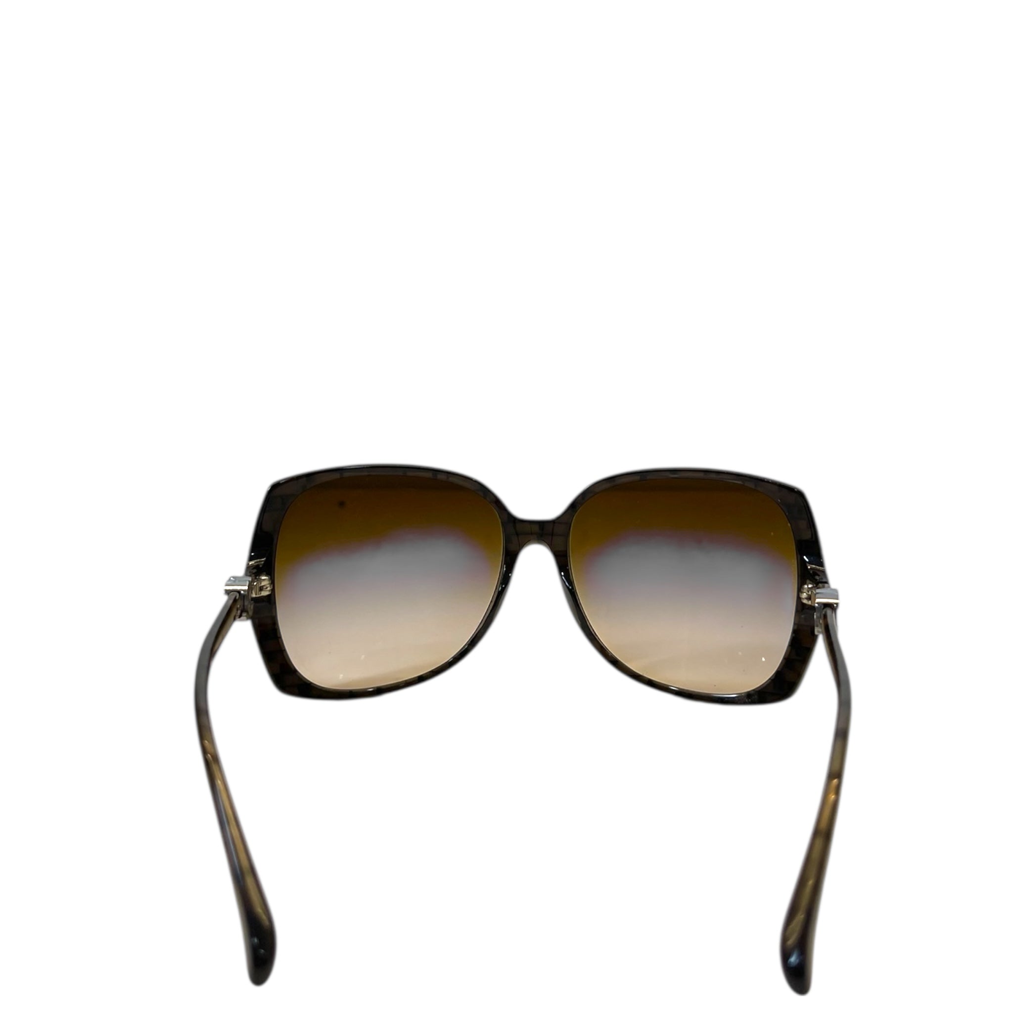 Chanel sunglasses oversized square brown tortoiseshell acetate gradient lenses