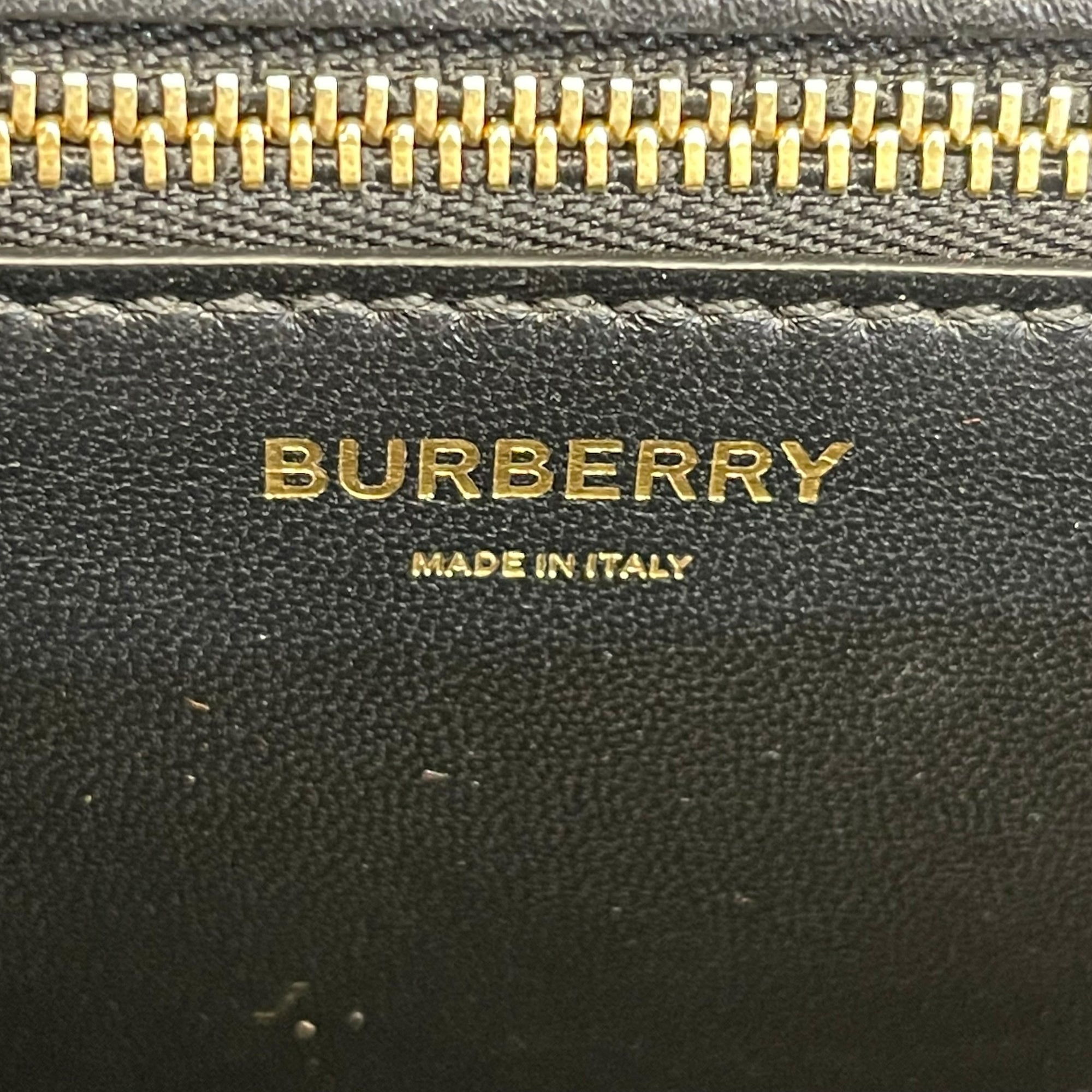 Burberry Brown Leather TB Shoulder Bag