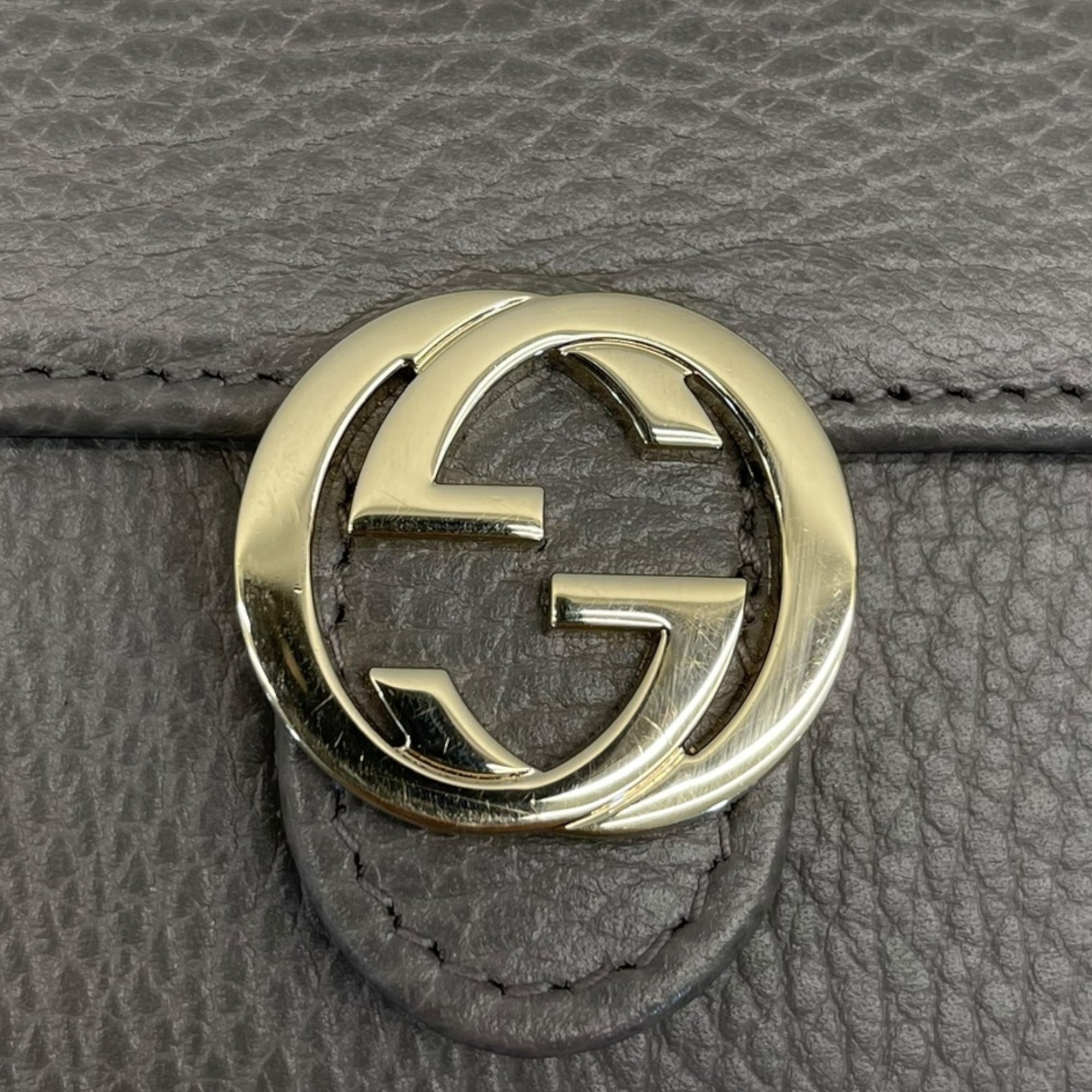Gucci Interlocking G Leather Chain Crossbody Bag