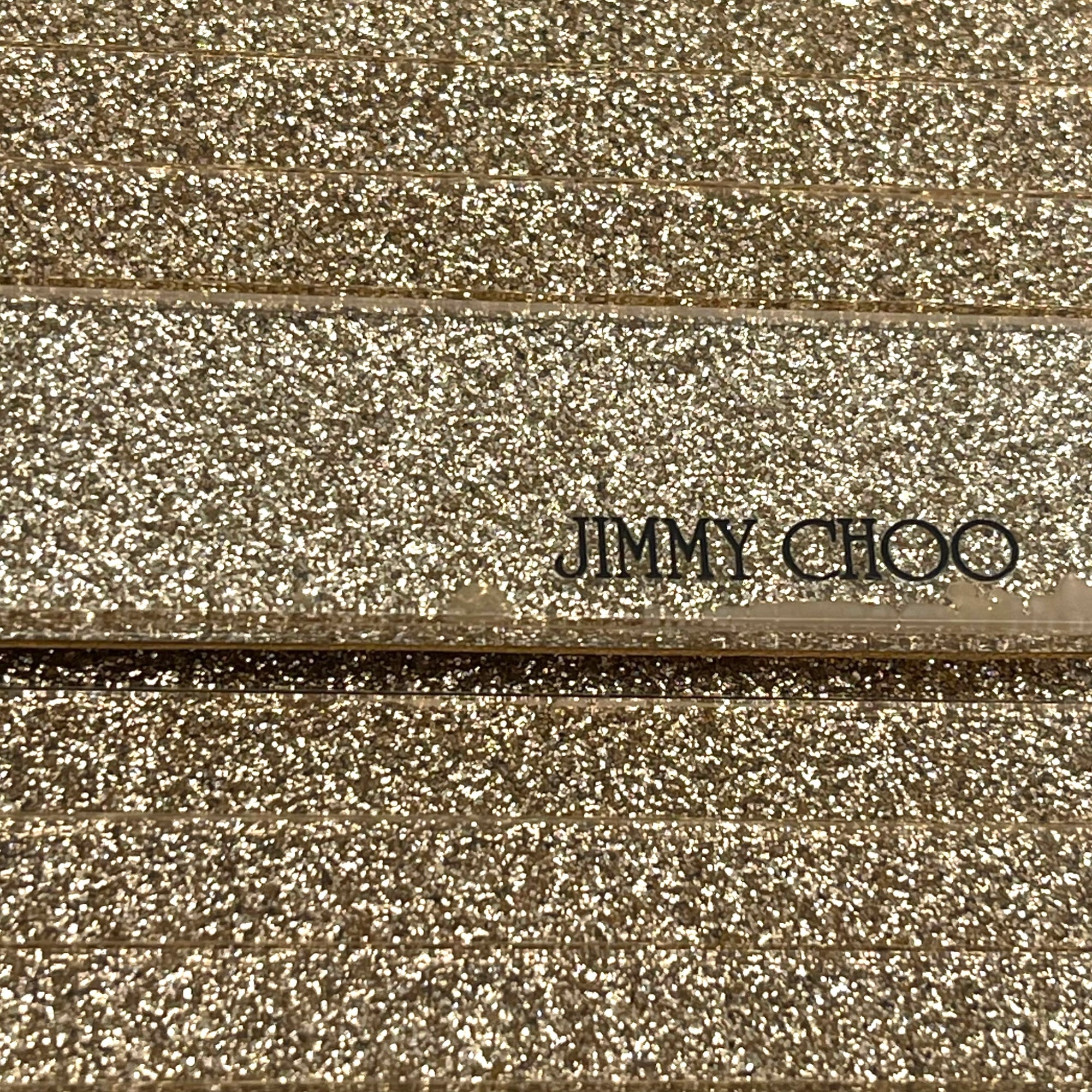 Jimmy Choo Glitter Acrylic Sweetie Clutch