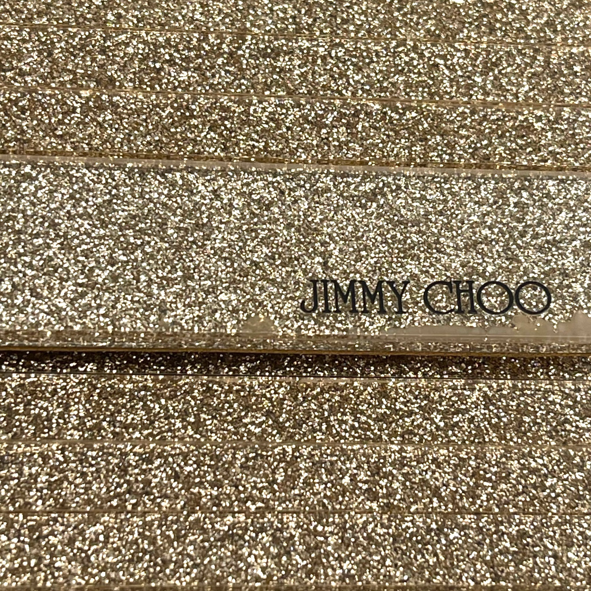 Jimmy Choo Glitter Acrylic Sweetie Clutch