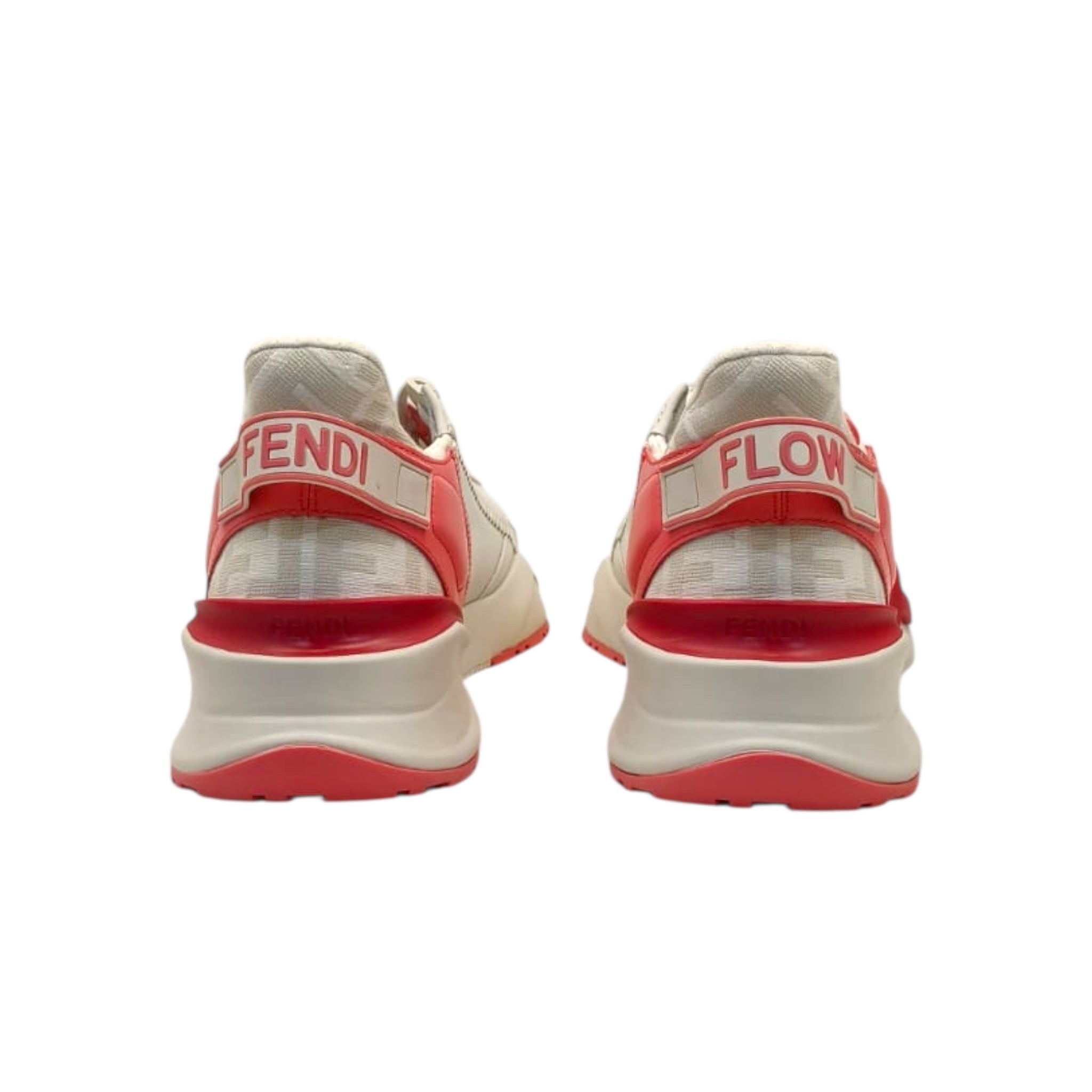 Fendi Pink/White Leather Fendi Flow Sneakers EU 40