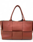 Bottega Veneta Rust Brown Leather Arco Tote Bag