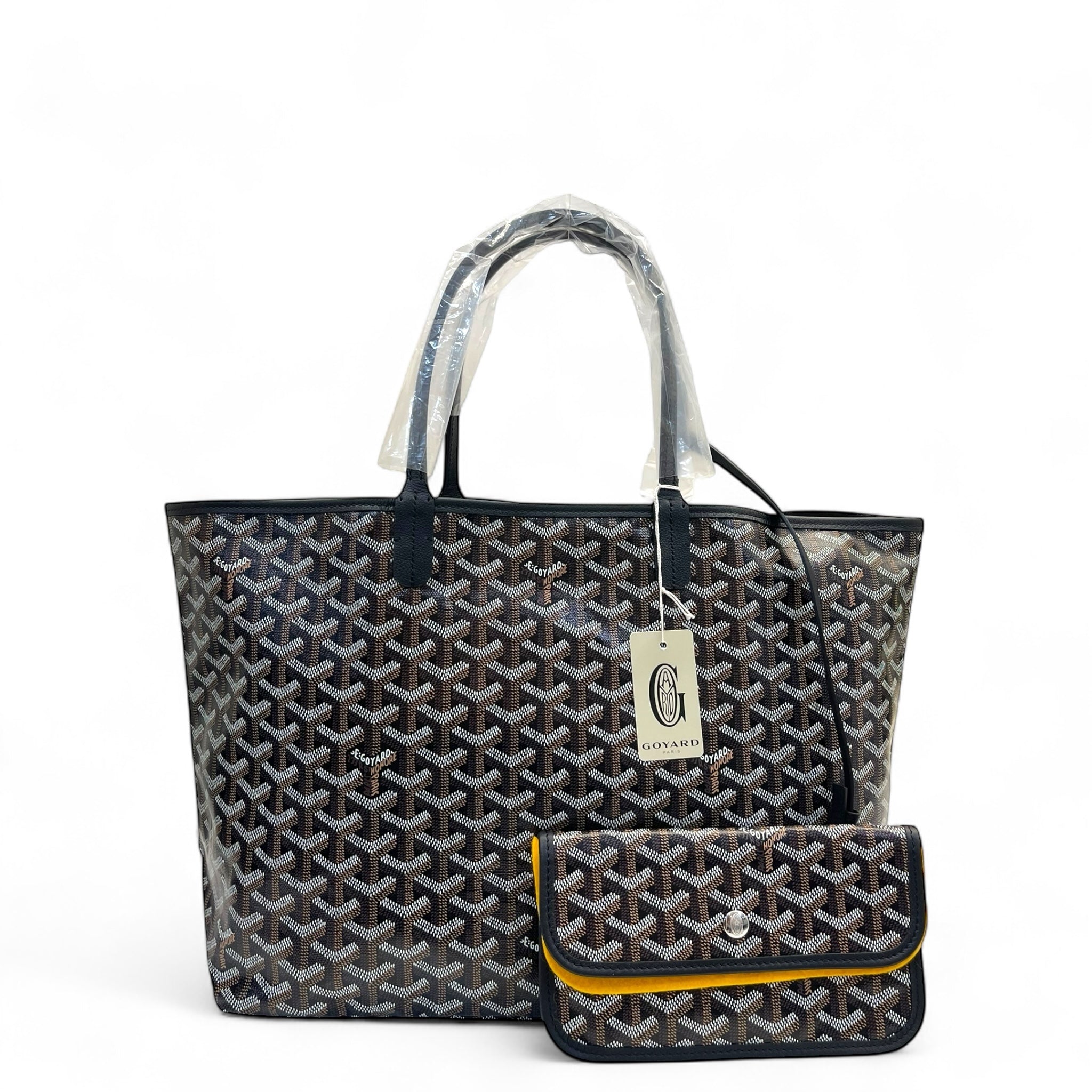 Goyard St Louis PM Tote Black Goyardine