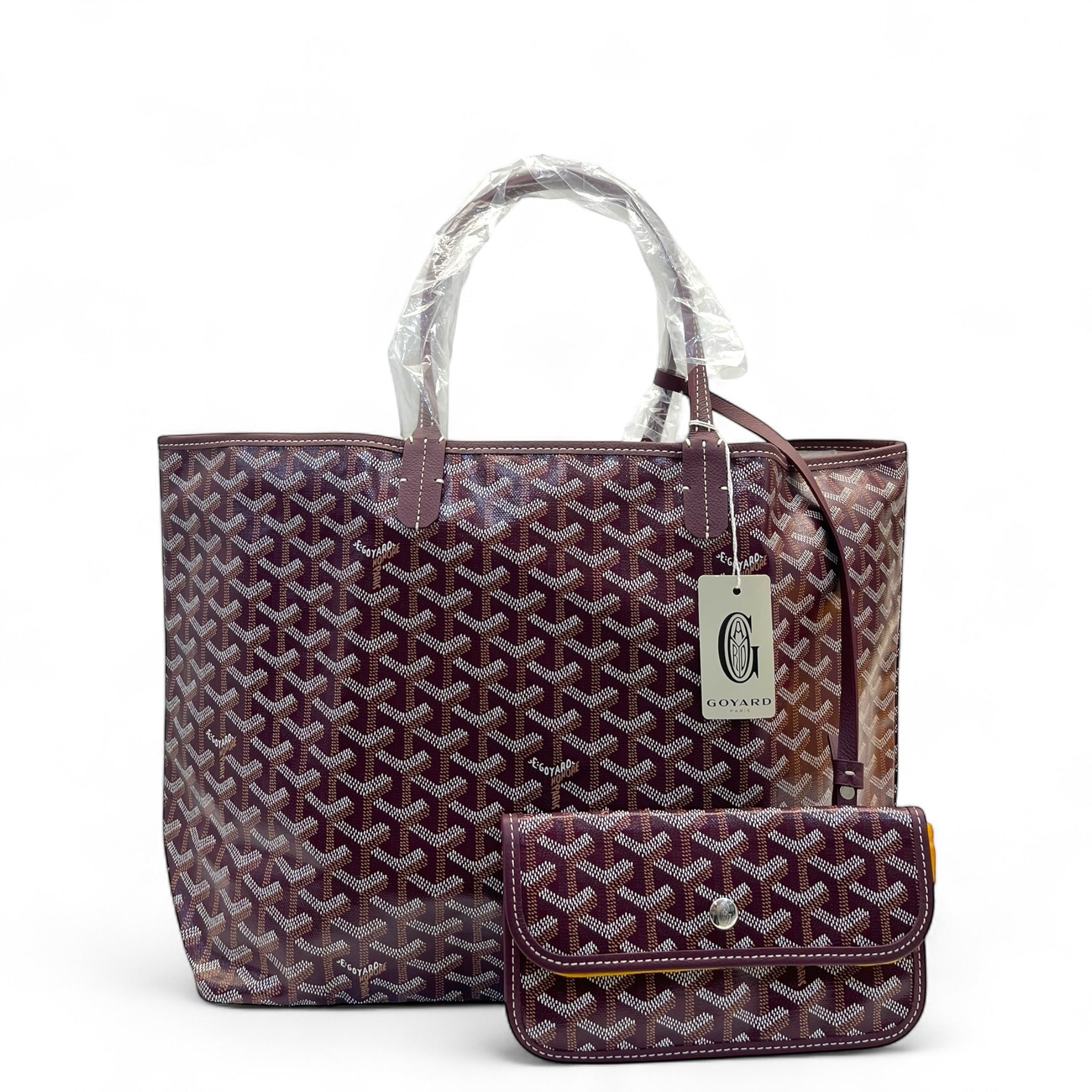 Goyard St Louis PM Tote Burgundy Goyardine
