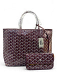Goyard St Louis PM Tote Burgundy Goyardine