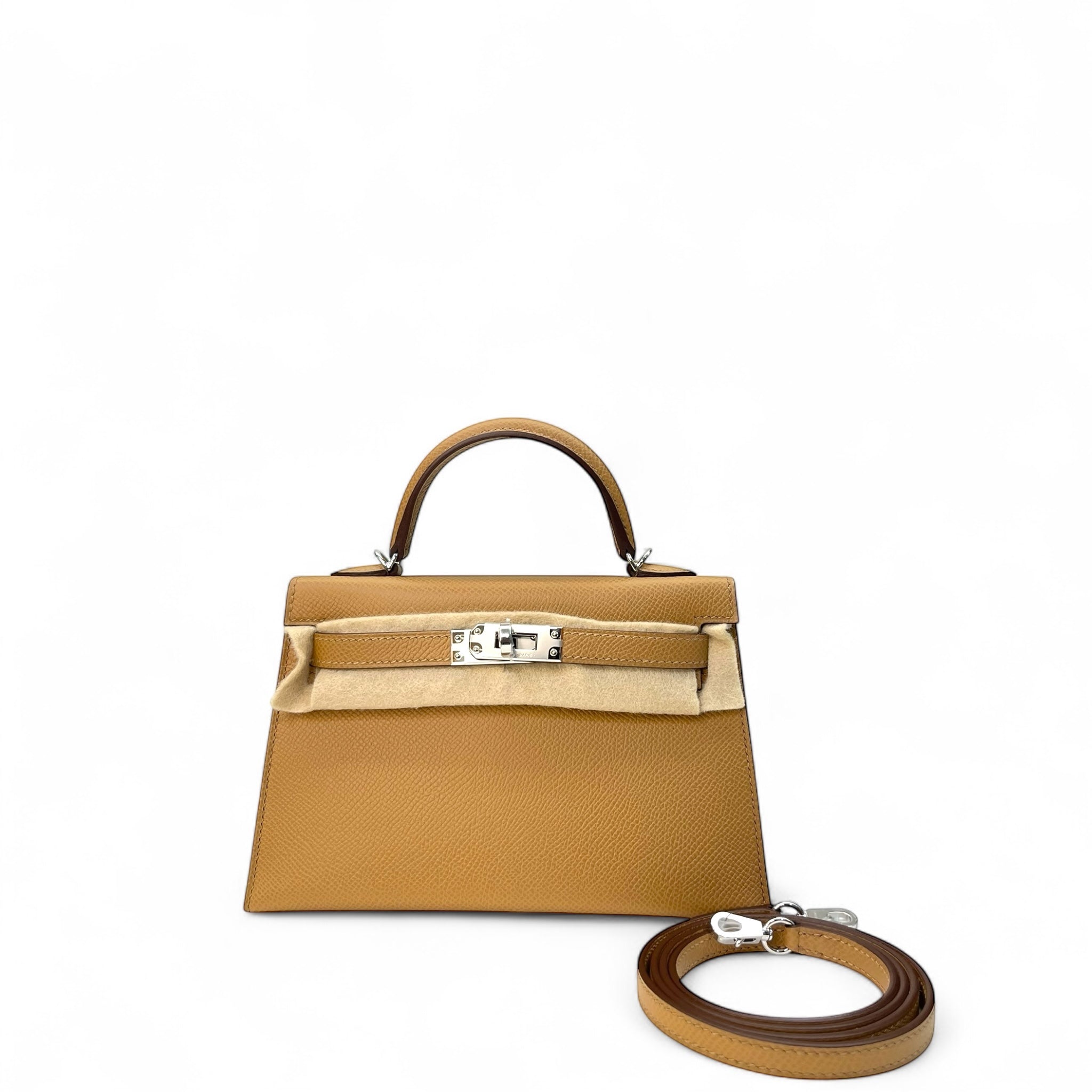 Hermes Mini Kelly Biscuit Epsom PHW (k20)