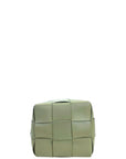 Bottega Veneta Small Cassette Bucket Bag Green Leather