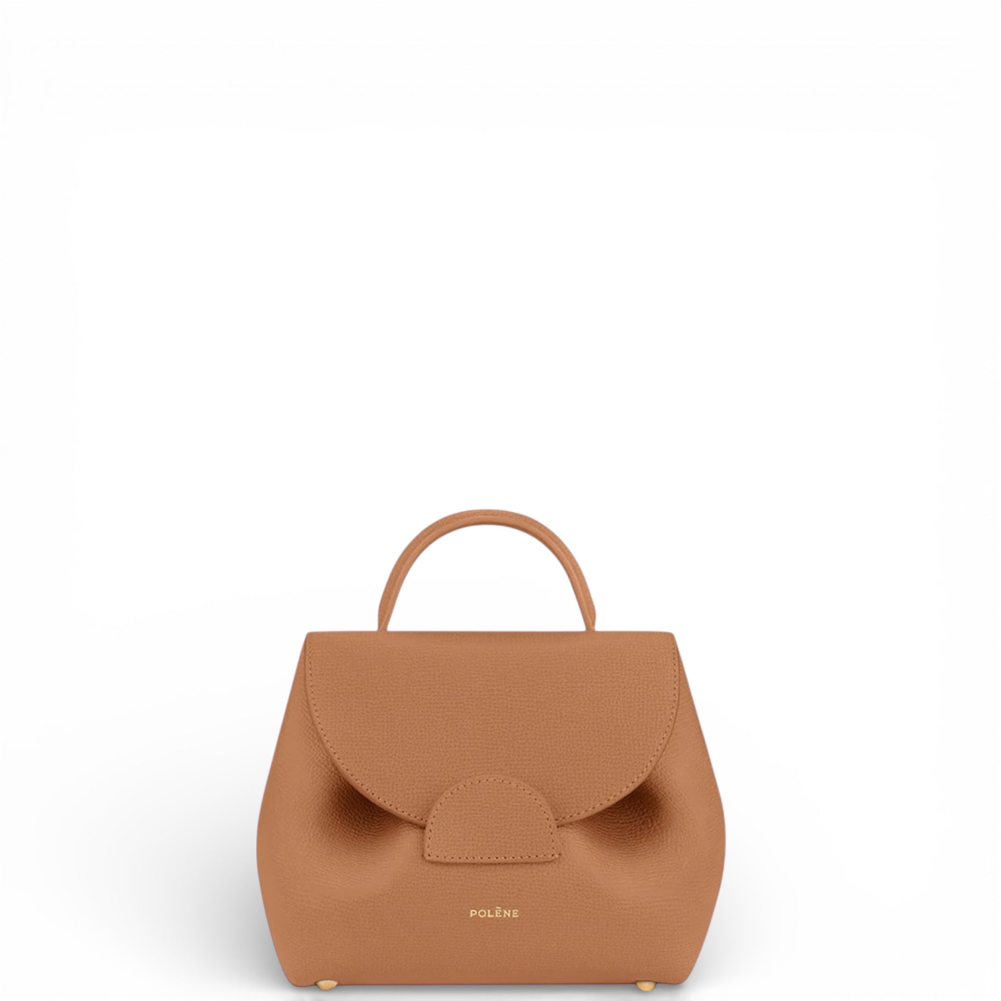 Polène Numéro Un Nano Tan Textured Leather